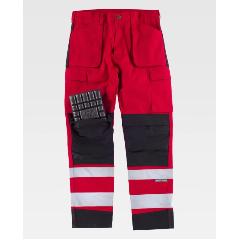 Pantalón de trabajo multibolsillos Stretch Alta Visibilidad C2913 - Workteam