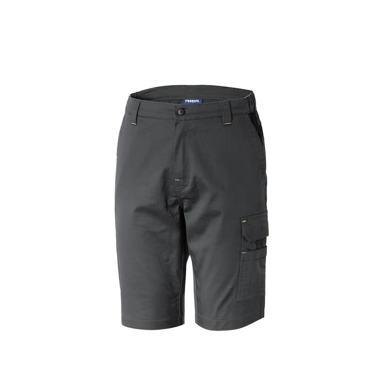 Liquidación total - Bermuda de trabajo Rossini Dakar A00767 Multibolsillos Stretch Talla 4XL Color Azul