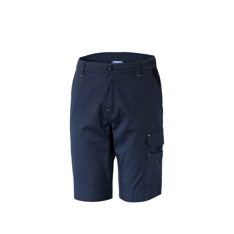 Liquidación total - Bermuda de trabajo Rossini Dakar A00767 Multibolsillos Stretch Talla 4XL Color Azul