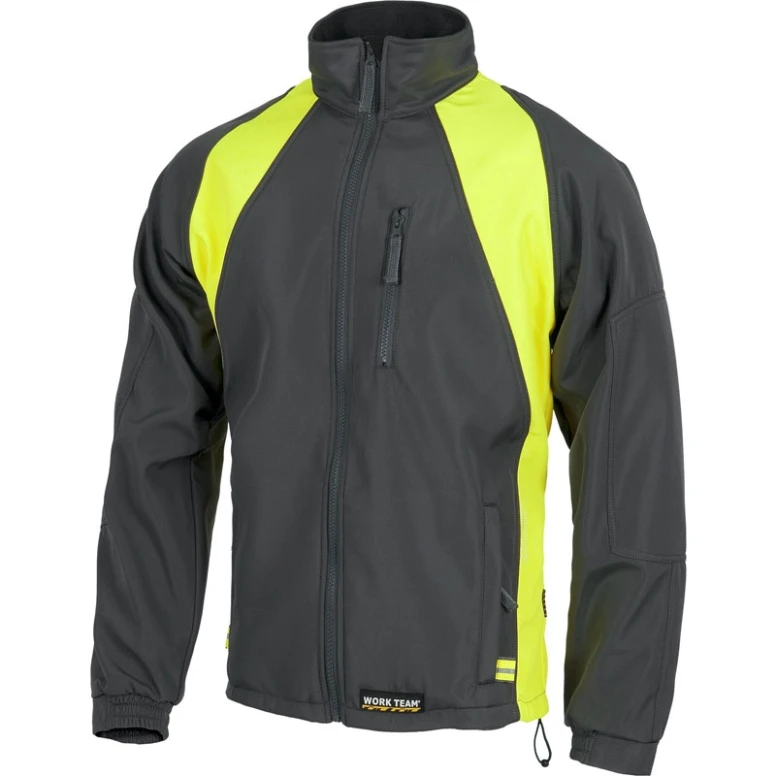 Liquidación total - Chaqueta Workshell combinada de alta visibilidad - Workteam color gris/amarillo Talla 2XL