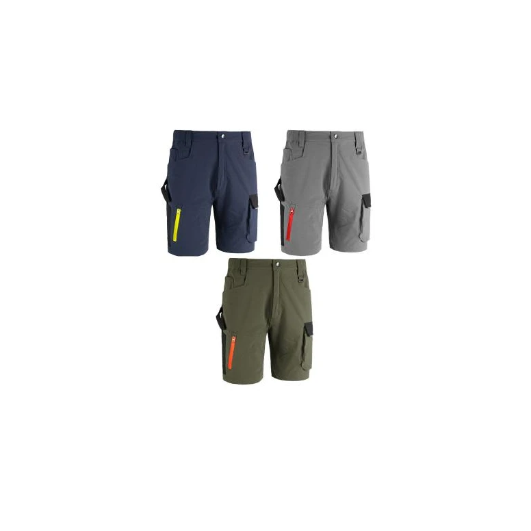 Liquidación total - Bermuda de trabajo Multibolsillos Stretch Sottozero Short S.S. SS400 Talla L Color Azul Marino Negro