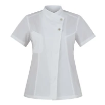 Liquidación total - Chaqueta Mao manga corta de trabajo Cocinero Giblor's Megan Lady 23P08G218 Talla M Color Verde Militar 2