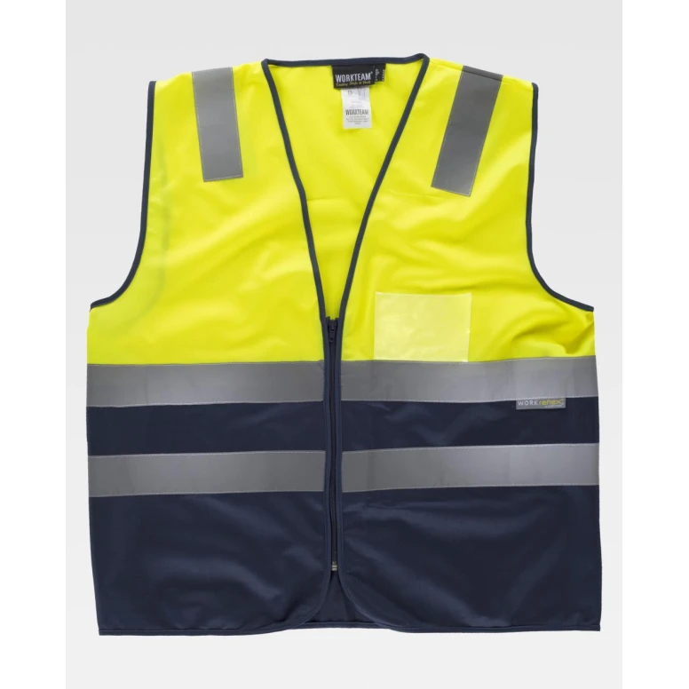 Chaleco de trabajo Con cremallera y bandas Alta Visibilidad C3615 - Workteam