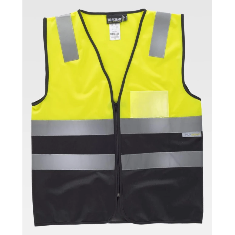 Chaleco de trabajo Con cremallera y bandas Alta Visibilidad C3615 - Workteam