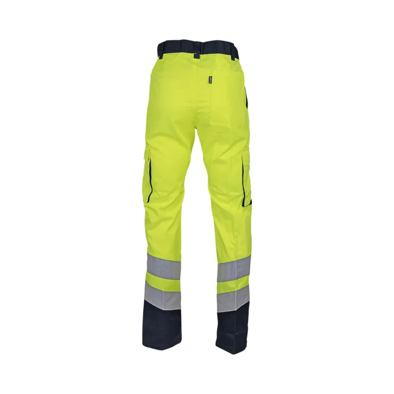 Liquidación total - Pantalón de trabajo LMA Protection 1563 sin metal multibolsillos Color Azul Marino Amarillo
