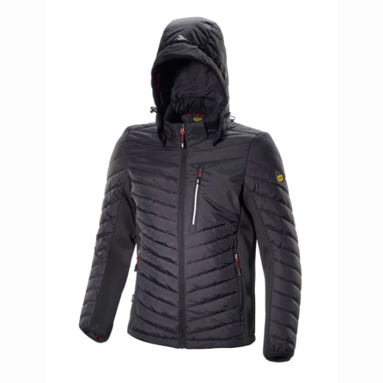 Liquidación total - Chaqueta de trabajo con cremallera completa Stretch Diadora Oslo 702.177267 Talla L Color Negro