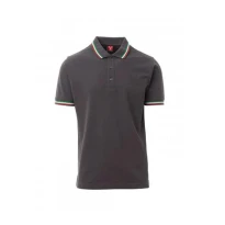 ITALIA polo unisex de manga corta con tricolor en contraste - Payper
