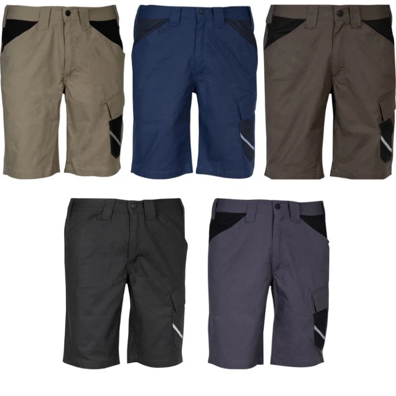 Liquidación total - Bermudas de trabajo multibolsillos stretch Cofra Alvide V696-0 Talla XL Color Cuerda Negro