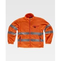 Sudadera de trabajo de forro polar con cremallera y bandas reflectantes Alta Visibilidad C4035 - Workteam