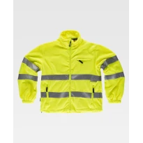 Sudadera de trabajo de forro polar con cremallera y bandas reflectantes Alta Visibilidad C4035 - Workteam