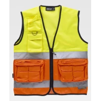 Chaleco de trabajo multibolsillos Bicolor Alta Visibilidad C4046 - Workteam