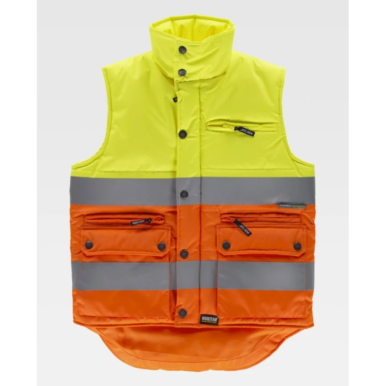 Chaleco de trabajo Acolchado Bicolor Alta Visibilidad S4036 - Workteam