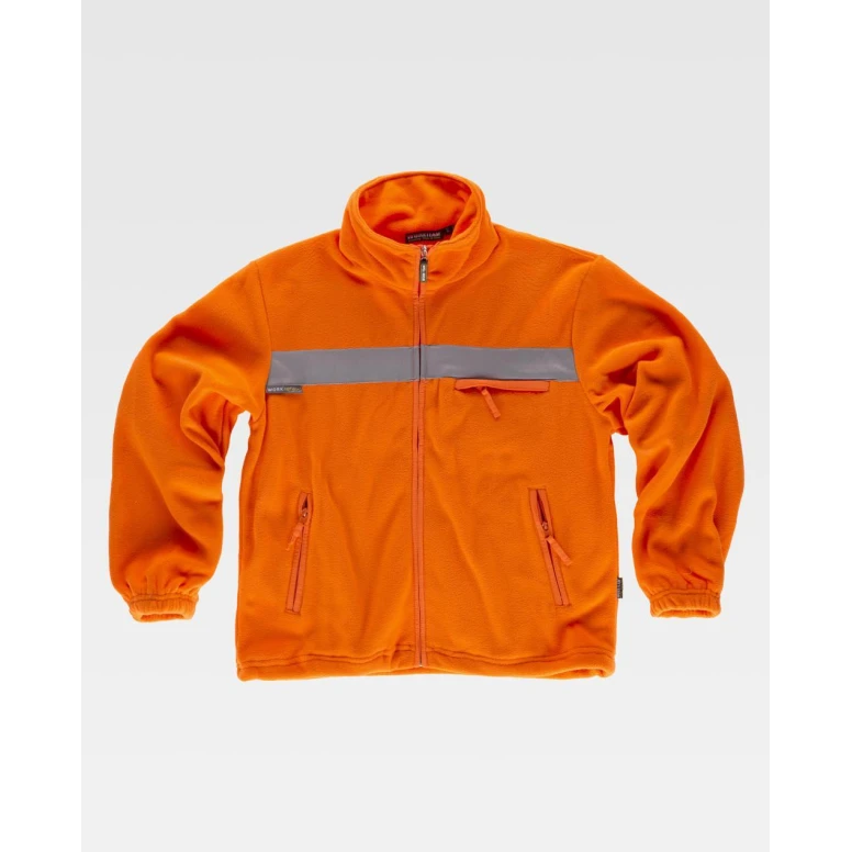 Sudadera de trabajo de forro polar con cremallera Alta Visibilidad C4040 - Workteam