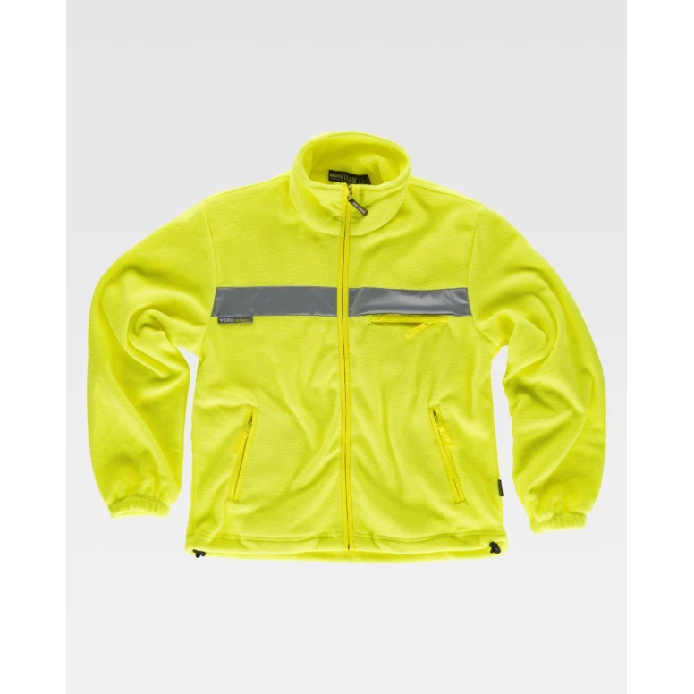 Sudadera de trabajo de forro polar con cremallera Alta Visibilidad C4040 - Workteam