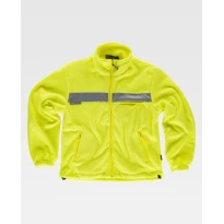 Sudadera de trabajo de forro polar con cremallera Alta Visibilidad C4040 - Workteam