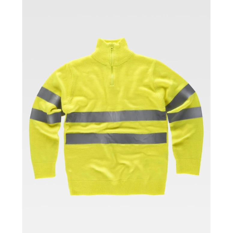 Maillot de trabajo con media cremallera Alta Visibilidad C5508 - Workteam