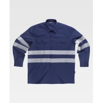 Camisa de trabajo de manga larga con bandas B8007 - Workteam