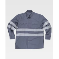 Camisa de trabajo de manga larga con bandas B8007 - Workteam