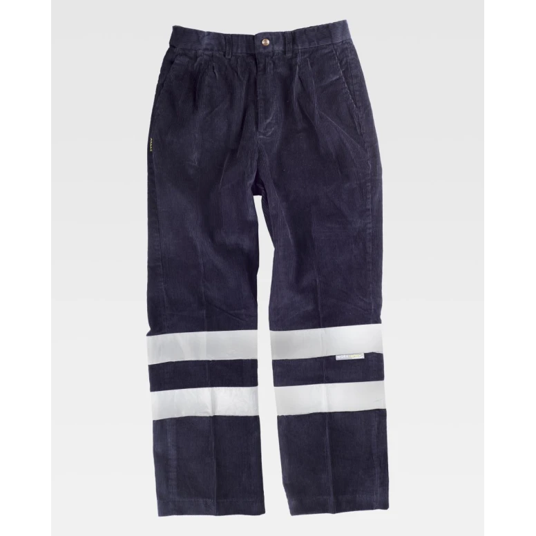 Pantalón de trabajo de terciopelo a rayas S7016 - Workteam