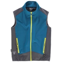 Liquidación total - Chaleco Workshell sportivo de cuello alto e cremallera de nylon - Workteam Talla L color gris negro