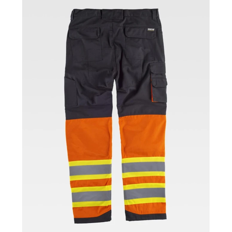 Pantalón de trabajo multibolsillos doble banda Alta Visibilidad C2618 - Workteam