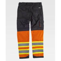 Pantalón de trabajo multibolsillos doble banda Alta Visibilidad C2618 - Workteam