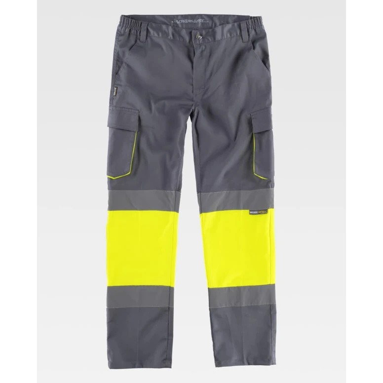Pantalón de trabajo Bicolor Alta Visibilidad C3218 - Workteam