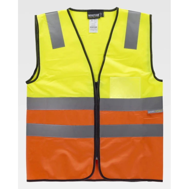 Chaleco de trabajo Con cremallera y bandas Alta Visibilidad C3616 - Workteam