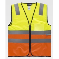 Chaleco de trabajo Con cremallera y bandas Alta Visibilidad C3616 - Workteam