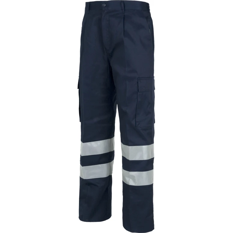 Liquidación total - Pantalón de trabajo de Alta visibilidad - B1407 workteam Número 46 color azul