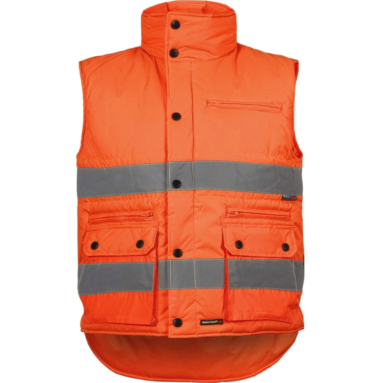 Chaleco de alta visibilidad en poliéster 100% acolchado - Workteam C3209