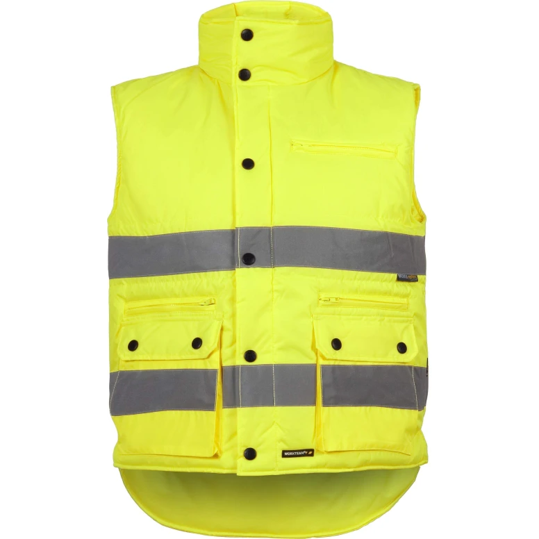 Chaleco de alta visibilidad en poliéster 100% acolchado - Workteam C3209