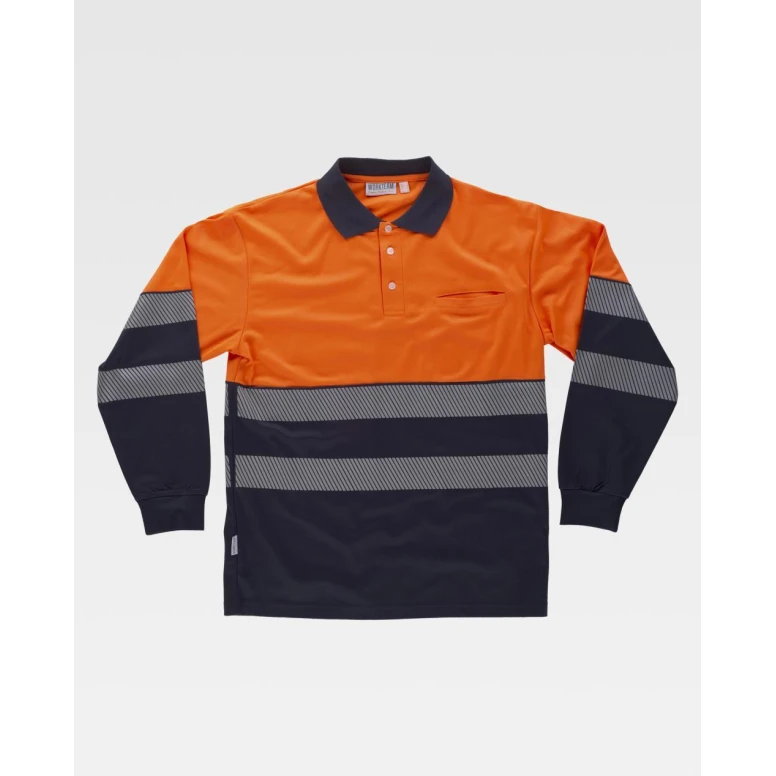Polo de trabajo de manga larga Alta Visibilidad C3891 - Workteam