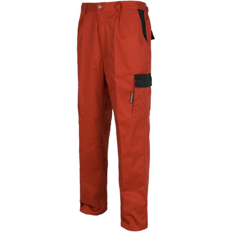 Pantalones de trabajo multibolsillos combinados de alta resistencia con elasticidad en la cintura - Workteam