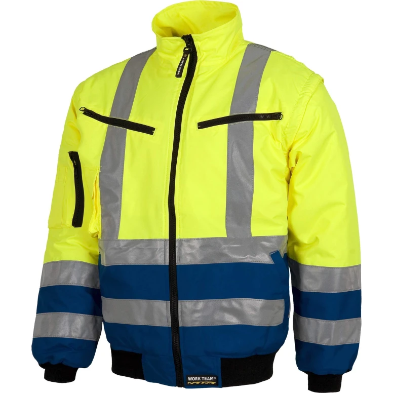Chaqueta Pilot de Alta Visibilidad acolchada con mangas desmontables Workteam - C3740
