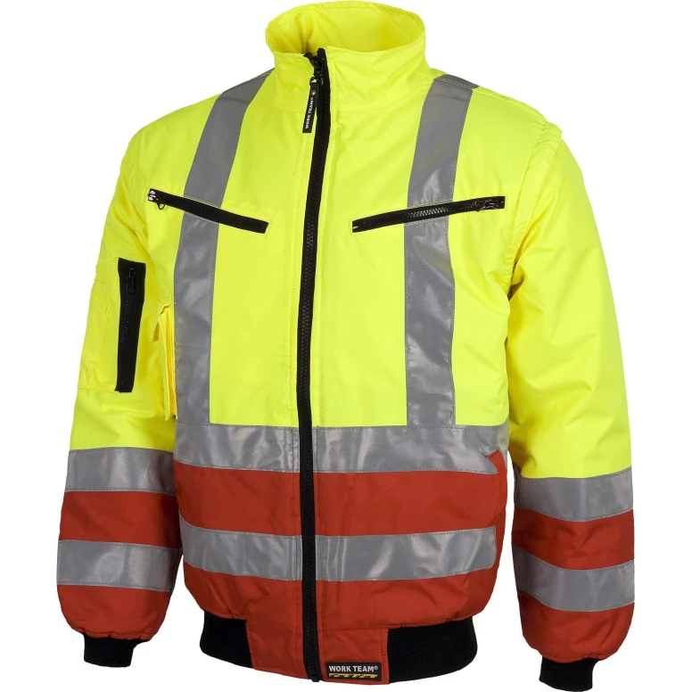 Chaqueta Pilot de Alta Visibilidad acolchada con mangas desmontables Workteam - C3740