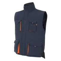 Chaleco acolchado bicolor de trabajo Multibolsillos Velilla 205902