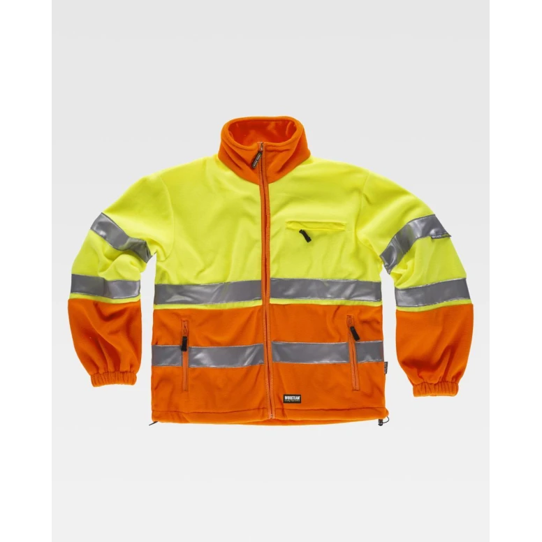 Forro polar de trabajo Con cremallera Bicolor Alta Visibilidad C4026 - Workteam