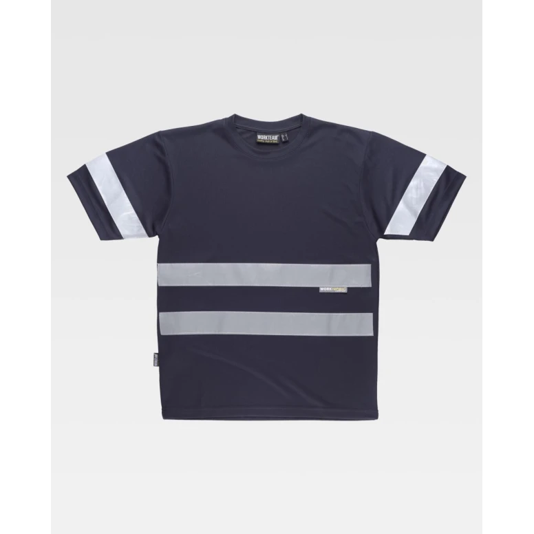 Camiseta de trabajo de manga corta con bandas C3939 - Workteam