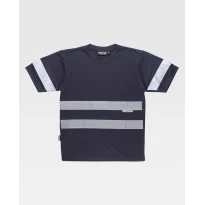 Camiseta de trabajo de manga corta con bandas C3939 - Workteam