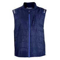 Liquidación total - Chaleco de trabajo Sparco PARAMOUNT de forro polar acolchado invernal Multibolsillos - Azul Talla M