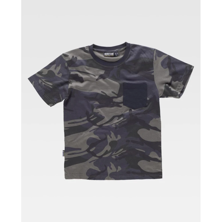 Camiseta de trabajo Camuflaje 100% Algodón S8520 - Workteam