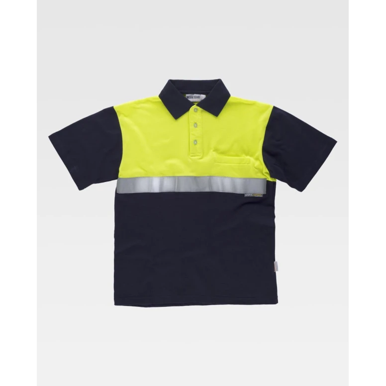 Polo de trabajo 100% Algodón Alta Visibilidad C3841 - Workteam