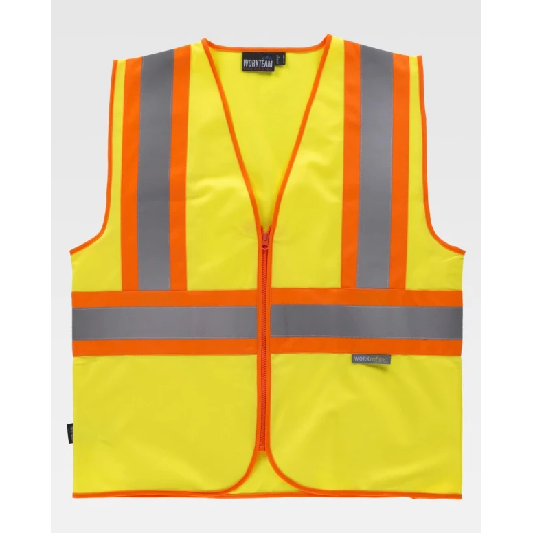 Chaleco de trabajo Alta Visibilidad Con cremallera C3620 - Workteam