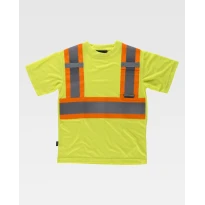 Camiseta de trabajo Alta Visibilidad Bicolor con Bolsillo M/C C3645 - Workteam