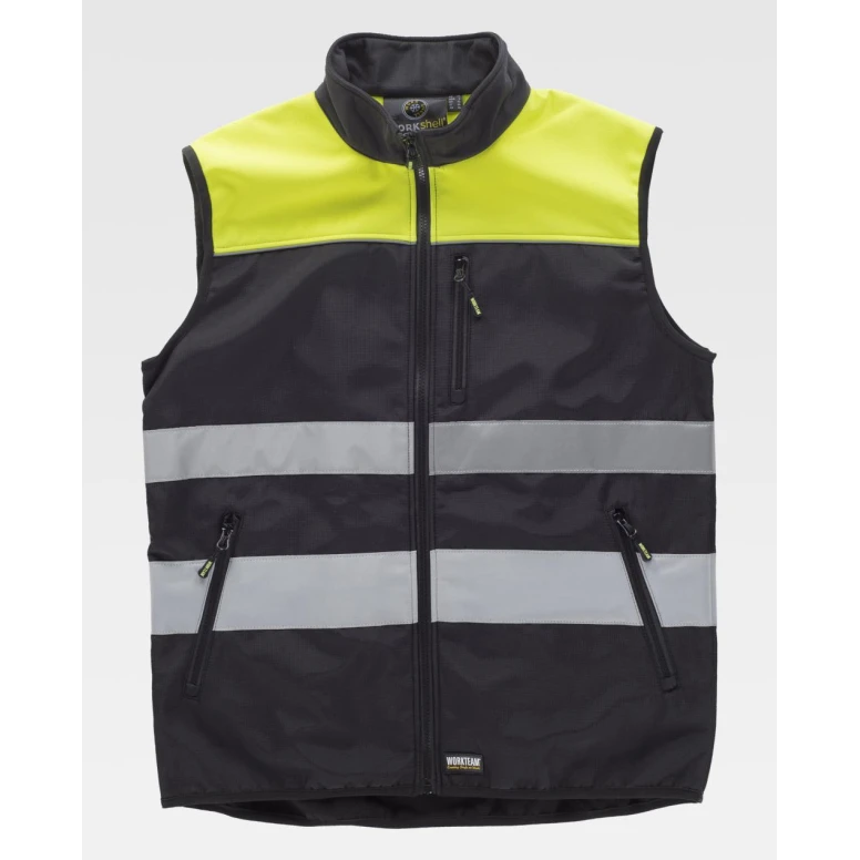 Chaleco de trabajo Combinado Stretch Alta Visibilidad C2921 - Workteam