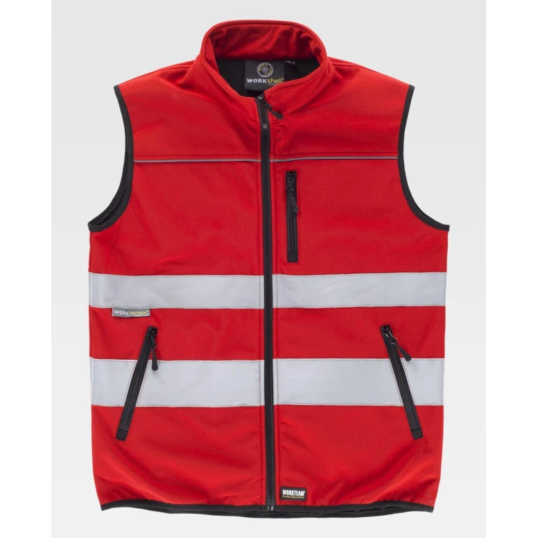 Chaleco de trabajo Workshell Stretch Alta Visibilidad C2922 - Workteam