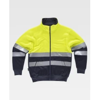 Sudadera de trabajo de media cremallera Alta Visibilidad C9037 - Workteam