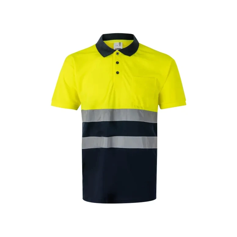 Polo bicolor de trabajo Alta visibilidad Velilla 305504