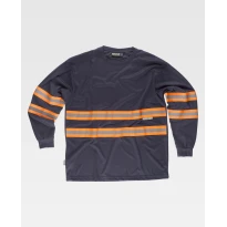 Camiseta de trabajo de manga larga con bandas C3937 - Workteam